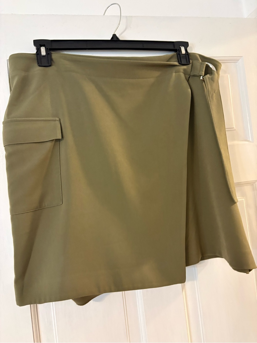 Nine West Olive Green Skirt with Pocket and Tie Waist